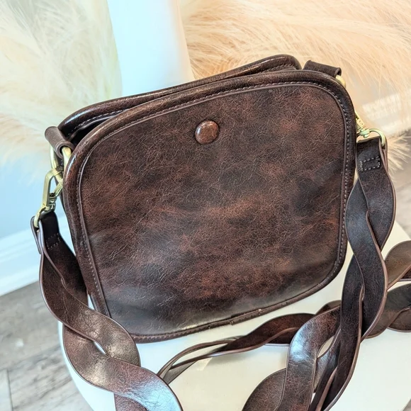 Anthropologie Dark Brown Crossbody Bag - Picture 2 of 10